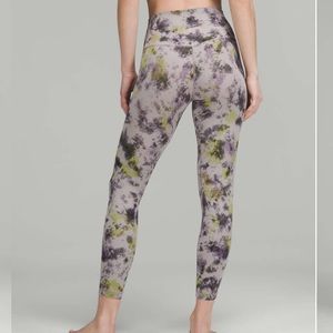 Lululemon Align High-Rise Pant 25” in Radial Tie Dye Mauve Grey Multi